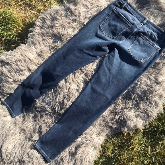 White House Black Market Distressed Sequin Jeans - Picture 3 of 8